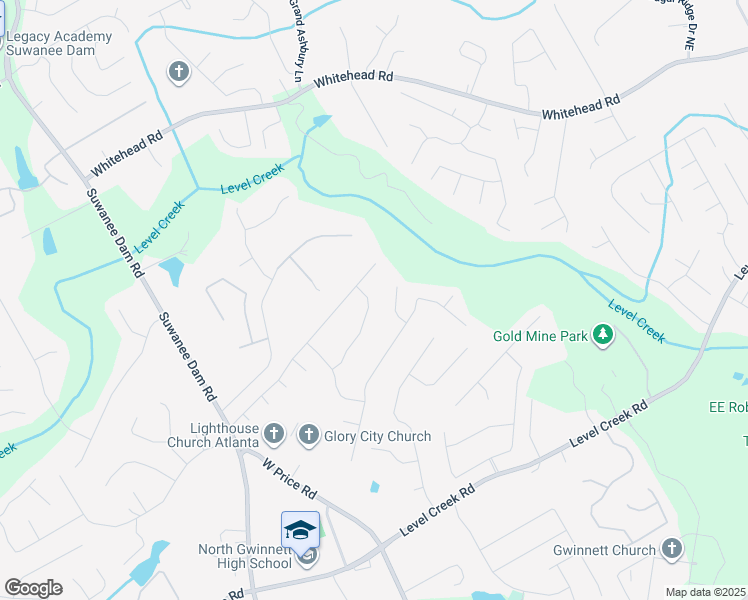 map of restaurants, bars, coffee shops, grocery stores, and more near 363 Pasatiempo Lane in Suwanee