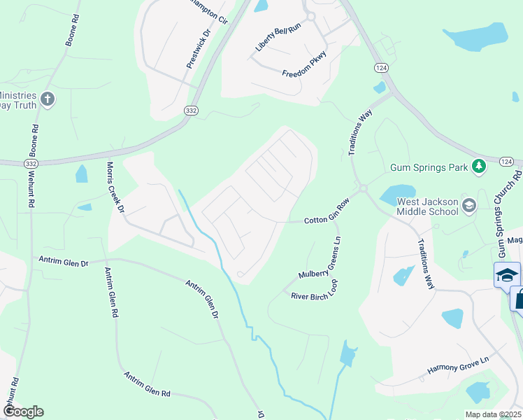map of restaurants, bars, coffee shops, grocery stores, and more near 2228 Cotton Gin Row in Jefferson