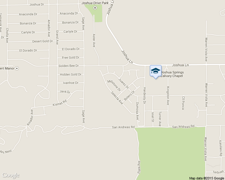 map of restaurants, bars, coffee shops, grocery stores, and more near 57146 Selecta Avenue in Yucca Valley