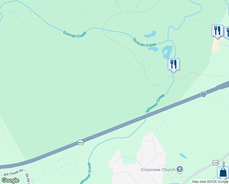 map of restaurants, bars, coffee shops, grocery stores, and more near 5718 Legends Club Circle in Braselton