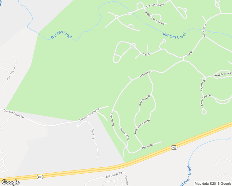 map of restaurants, bars, coffee shops, grocery stores, and more near 5232 Legends Drive in Braselton
