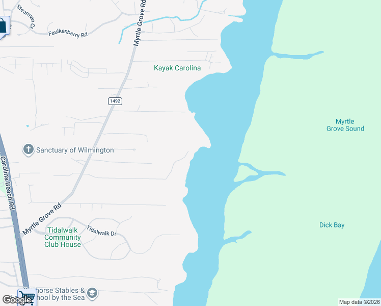 map of restaurants, bars, coffee shops, grocery stores, and more near Edgewater Road in Wilmington