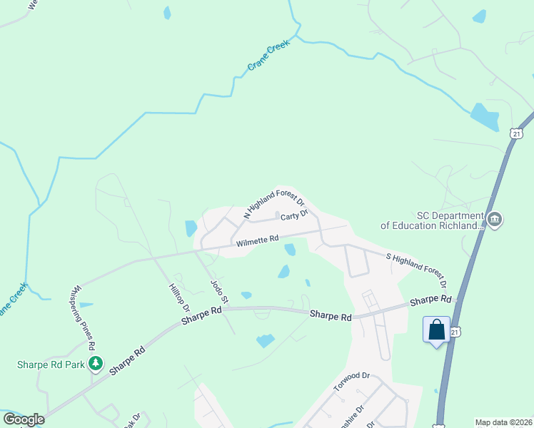 map of restaurants, bars, coffee shops, grocery stores, and more near 700 Carty Drive in Columbia