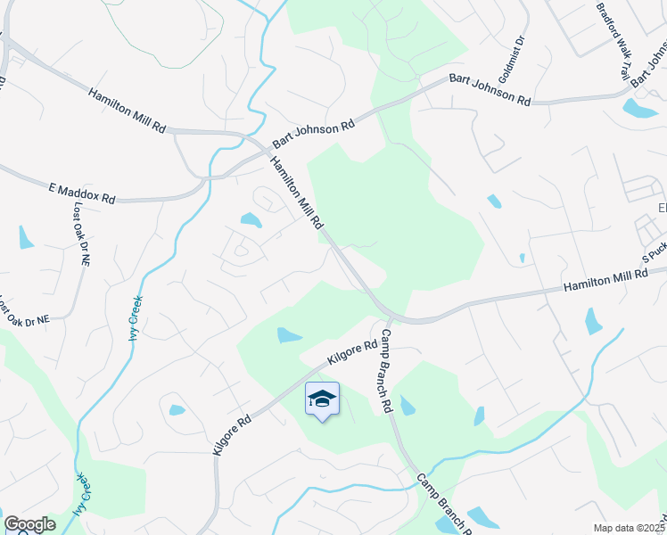 map of restaurants, bars, coffee shops, grocery stores, and more near 2845 Hamil Chase Drive in Buford