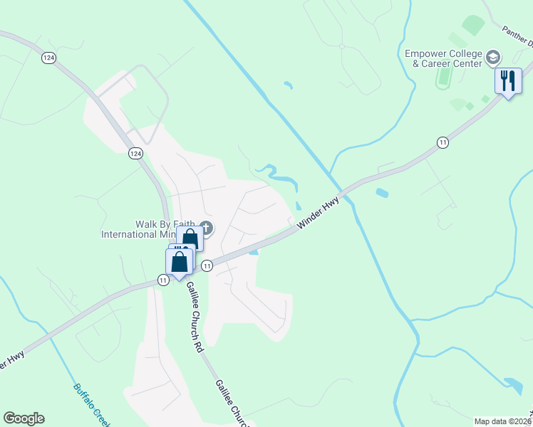 map of restaurants, bars, coffee shops, grocery stores, and more near 102 Colonial Court in Jefferson