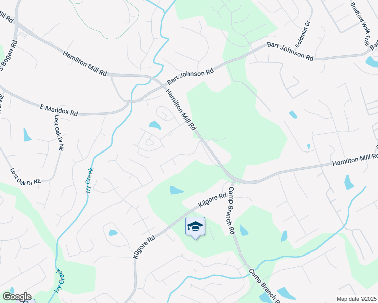 map of restaurants, bars, coffee shops, grocery stores, and more near 2810 Hamil Chase Drive in Buford