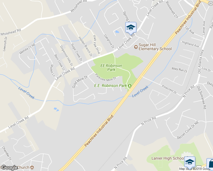 map of restaurants, bars, coffee shops, grocery stores, and more near 4855 Diggers Way in Buford