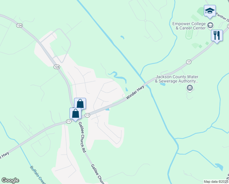 map of restaurants, bars, coffee shops, grocery stores, and more near 140 Colonial Court in Jefferson