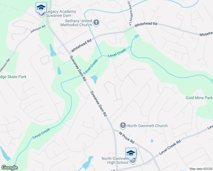 map of restaurants, bars, coffee shops, grocery stores, and more near 5294 Belmore Manor Court in Suwanee