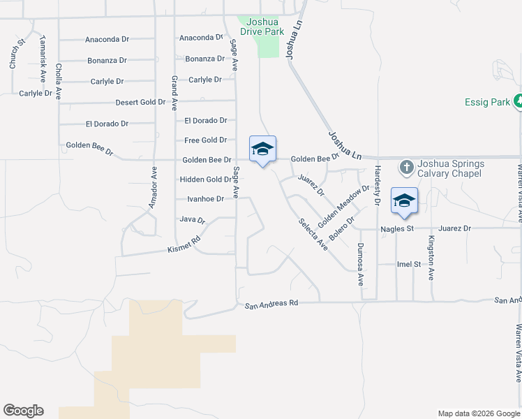 map of restaurants, bars, coffee shops, grocery stores, and more near 56925 Yucca Trail in Yucca Valley