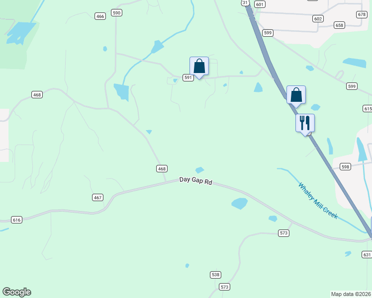 map of restaurants, bars, coffee shops, grocery stores, and more near 985 County Road 468 in Hanceville