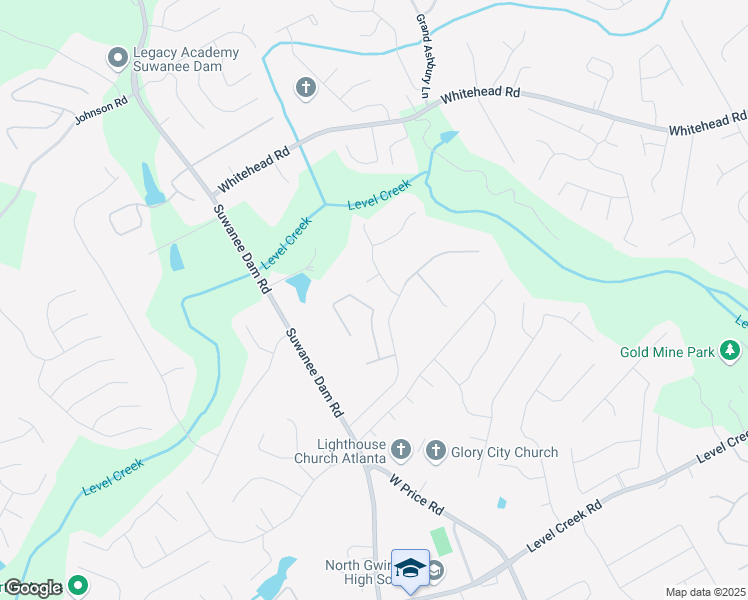 map of restaurants, bars, coffee shops, grocery stores, and more near 5195 Belmore Manor Court in Suwanee