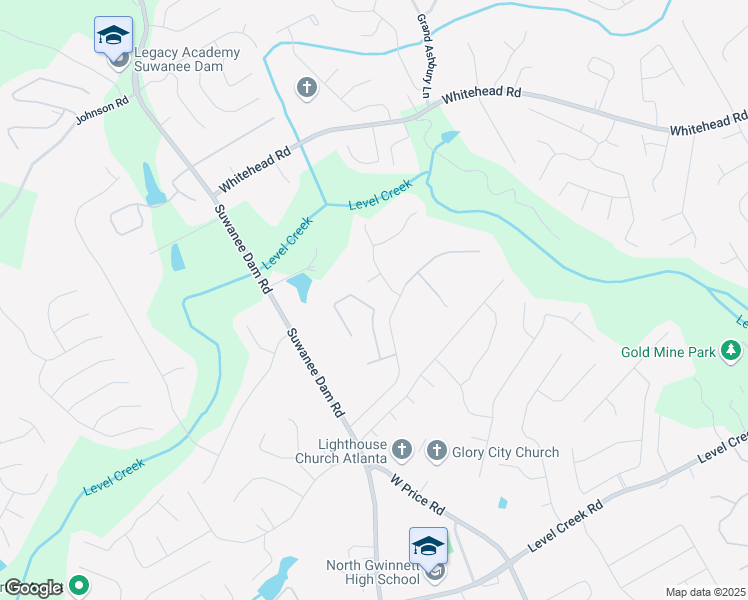 map of restaurants, bars, coffee shops, grocery stores, and more near 5195 Belmore Manor Court in Suwanee