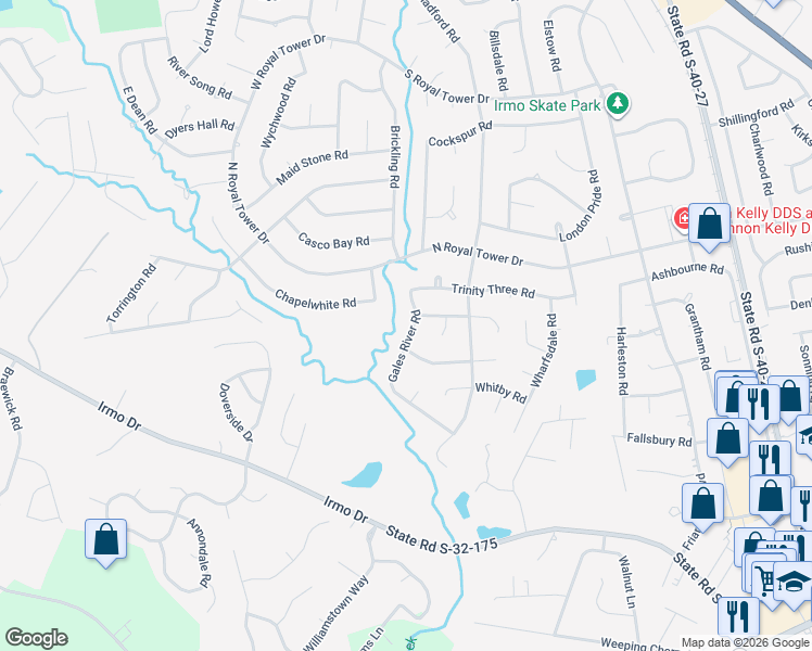 map of restaurants, bars, coffee shops, grocery stores, and more near 315 Gales River Road in Irmo