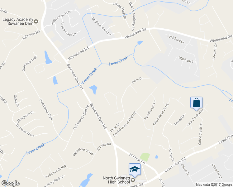 map of restaurants, bars, coffee shops, grocery stores, and more near 5194 Belmore Manor Court in Suwanee