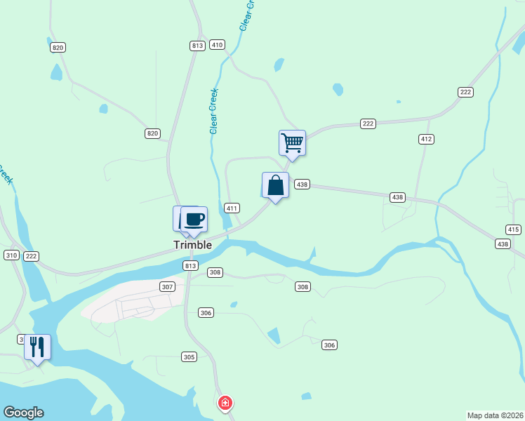 map of restaurants, bars, coffee shops, grocery stores, and more near 6186 County Road 222 in Cullman