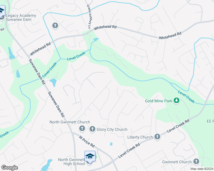 map of restaurants, bars, coffee shops, grocery stores, and more near 288 Crystal Downs Way Northeast in Buford