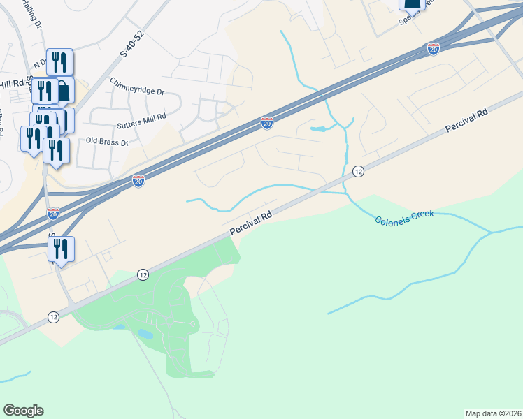 map of restaurants, bars, coffee shops, grocery stores, and more near 4655 Percival Road in Columbia