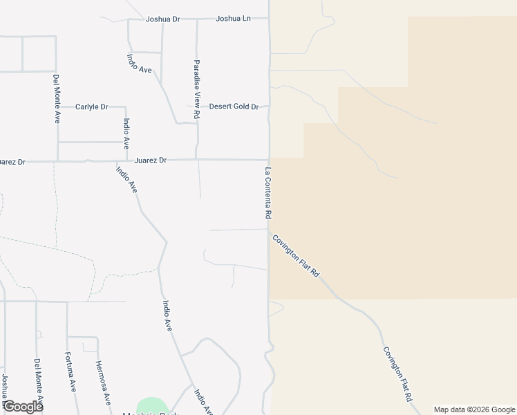 map of restaurants, bars, coffee shops, grocery stores, and more near 8626 La Contenta Road in Yucca Valley