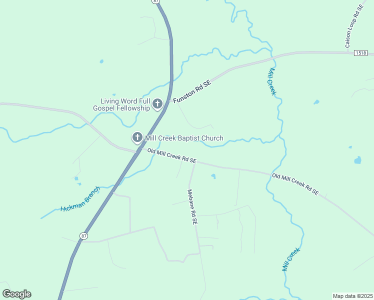 map of restaurants, bars, coffee shops, grocery stores, and more near 1186 Old Mill Creek Rd SE in Winnabow
