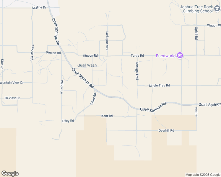 map of restaurants, bars, coffee shops, grocery stores, and more near 62738 Quail Springs Road in Joshua Tree