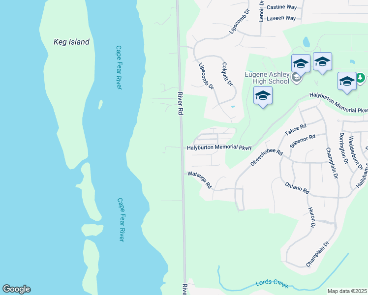 map of restaurants, bars, coffee shops, grocery stores, and more near 7272 State Road 1100 in Wilmington