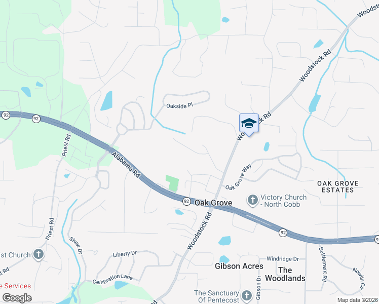 map of restaurants, bars, coffee shops, grocery stores, and more near 215 Brookhaven Court in Acworth
