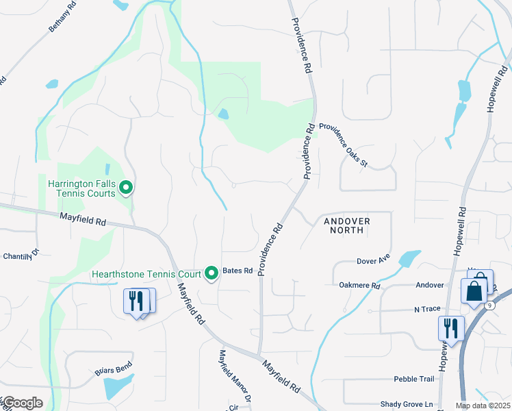 map of restaurants, bars, coffee shops, grocery stores, and more near 1895 Henley Way in Alpharetta