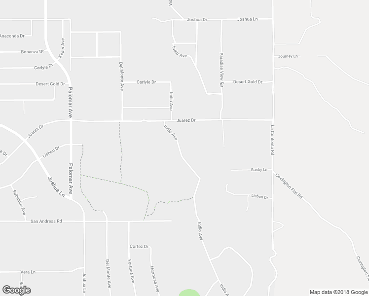 map of restaurants, bars, coffee shops, grocery stores, and more near 8615 Indio Avenue in Yucca Valley