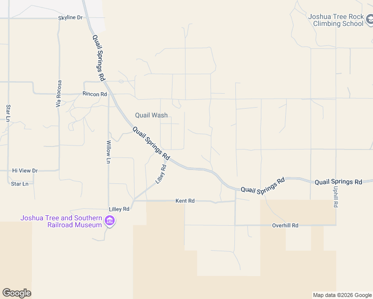 map of restaurants, bars, coffee shops, grocery stores, and more near 62738 Quail Springs Road in Joshua Tree