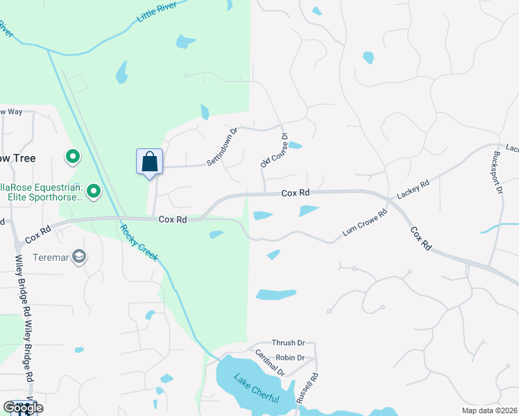 map of restaurants, bars, coffee shops, grocery stores, and more near 1780 Cox Road in Roswell