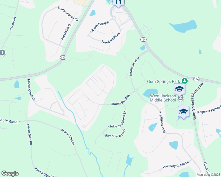 map of restaurants, bars, coffee shops, grocery stores, and more near 4063 Links Boulevard in Jefferson
