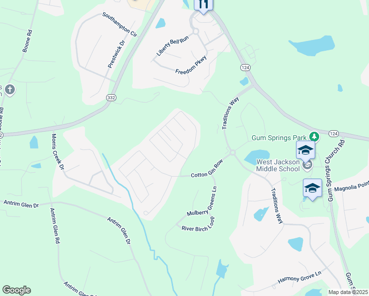 map of restaurants, bars, coffee shops, grocery stores, and more near 4416 Links Boulevard in Jefferson