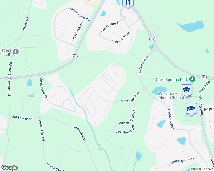 map of restaurants, bars, coffee shops, grocery stores, and more near 4380 Links Boulevard in Jefferson