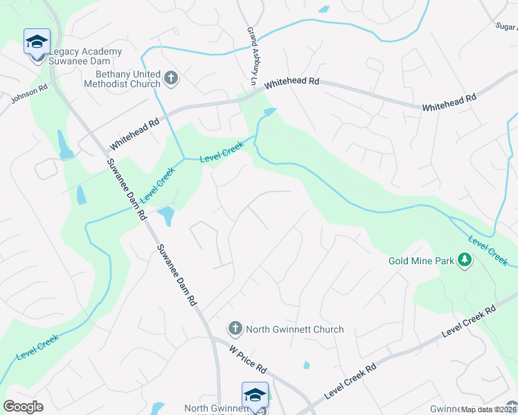 map of restaurants, bars, coffee shops, grocery stores, and more near 5197 Belmore Court Northeast in Suwanee