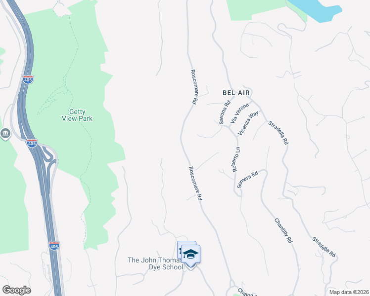 map of restaurants, bars, coffee shops, grocery stores, and more near 1500 Roscomare Road in Los Angeles