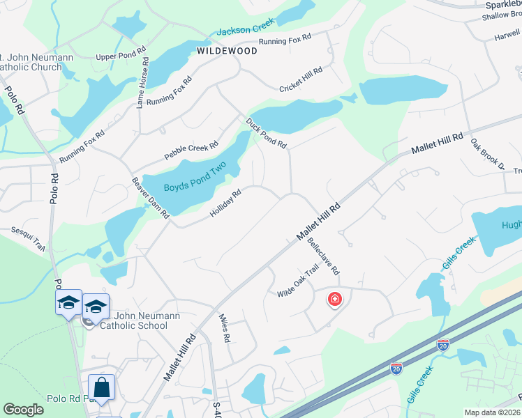 map of restaurants, bars, coffee shops, grocery stores, and more near 216 Wood Duck Road in Columbia