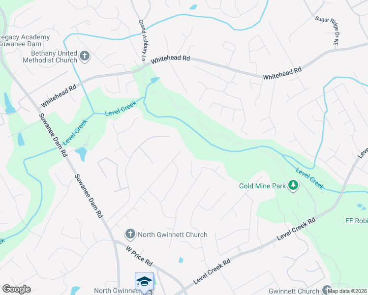 map of restaurants, bars, coffee shops, grocery stores, and more near 407 Crystal Downs Way Northeast in Suwanee