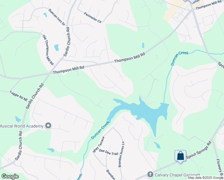 map of restaurants, bars, coffee shops, grocery stores, and more near 2688 Kelly Cove Drive in Buford
