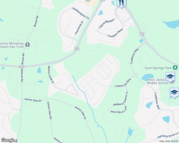 map of restaurants, bars, coffee shops, grocery stores, and more near 2256 Cotton Gin Row in Jefferson