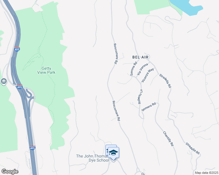 map of restaurants, bars, coffee shops, grocery stores, and more near 1500 Roscomare Road in Los Angeles