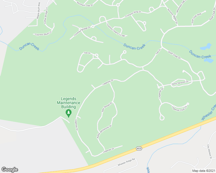 map of restaurants, bars, coffee shops, grocery stores, and more near 5323 Legends Drive in Braselton