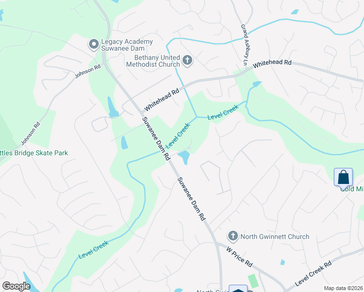 map of restaurants, bars, coffee shops, grocery stores, and more near 5231 Suwanee Dam Road in Suwanee