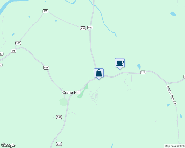 map of restaurants, bars, coffee shops, grocery stores, and more near 14862 County Road 222 in Crane Hill