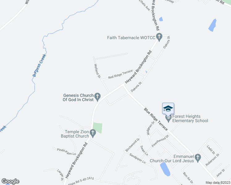 map of restaurants, bars, coffee shops, grocery stores, and more near 1312 Heyward Brockington Road in Columbia