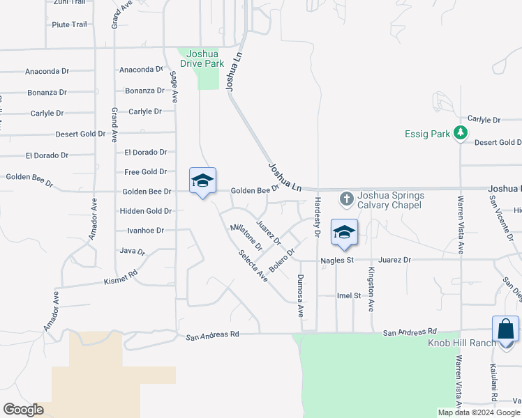 map of restaurants, bars, coffee shops, grocery stores, and more near 8550 Condalia Avenue in Yucca Valley