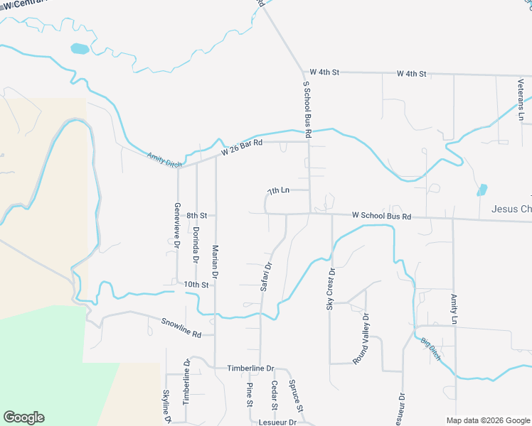 map of restaurants, bars, coffee shops, grocery stores, and more near West 8th Street in Eagar