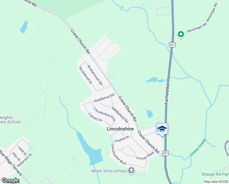 map of restaurants, bars, coffee shops, grocery stores, and more near 811 Crane Church Road in Columbia