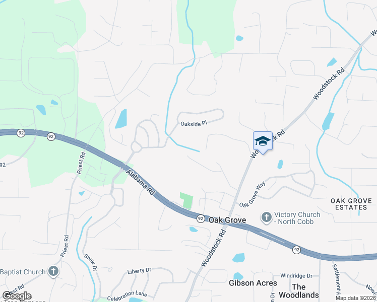 map of restaurants, bars, coffee shops, grocery stores, and more near 232 Brookhaven Court in Acworth