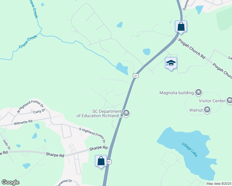 map of restaurants, bars, coffee shops, grocery stores, and more near 170 Samol Circle in Columbia